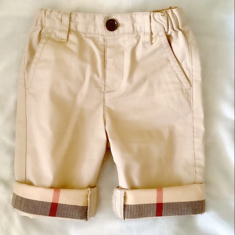 Burberry Ricky Check Cuff Pants. Size 6 months.